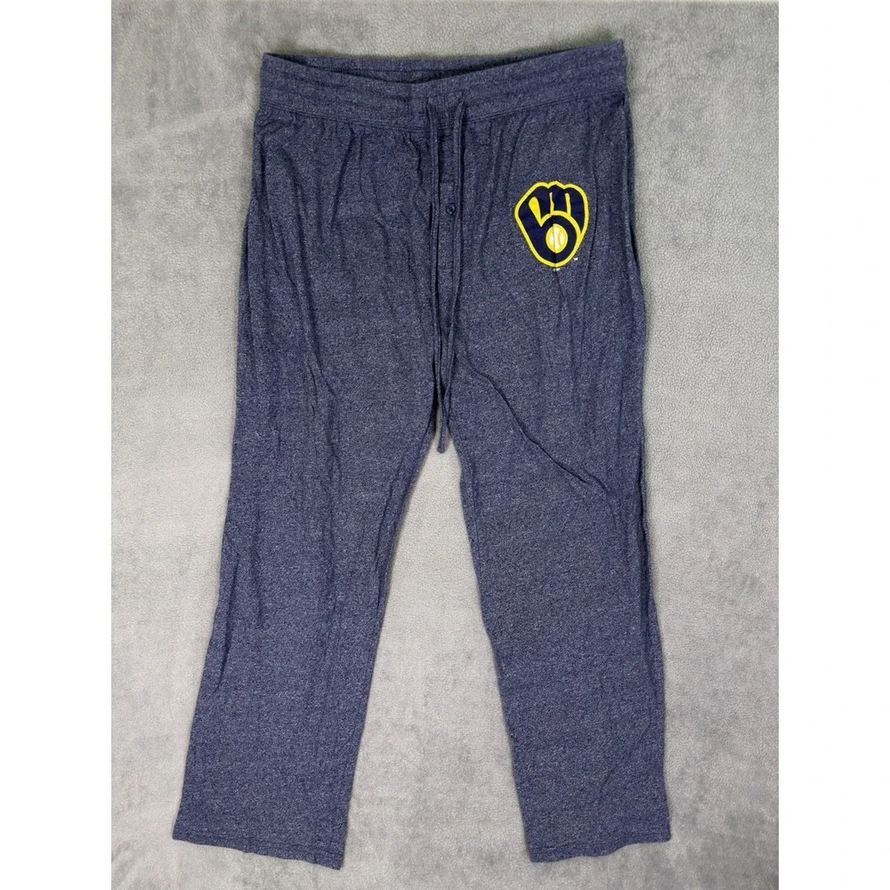 Concepts‎ Sports Pants Mens XL Blue Milwaukee Brewer Loungewear Sleep Drawstring